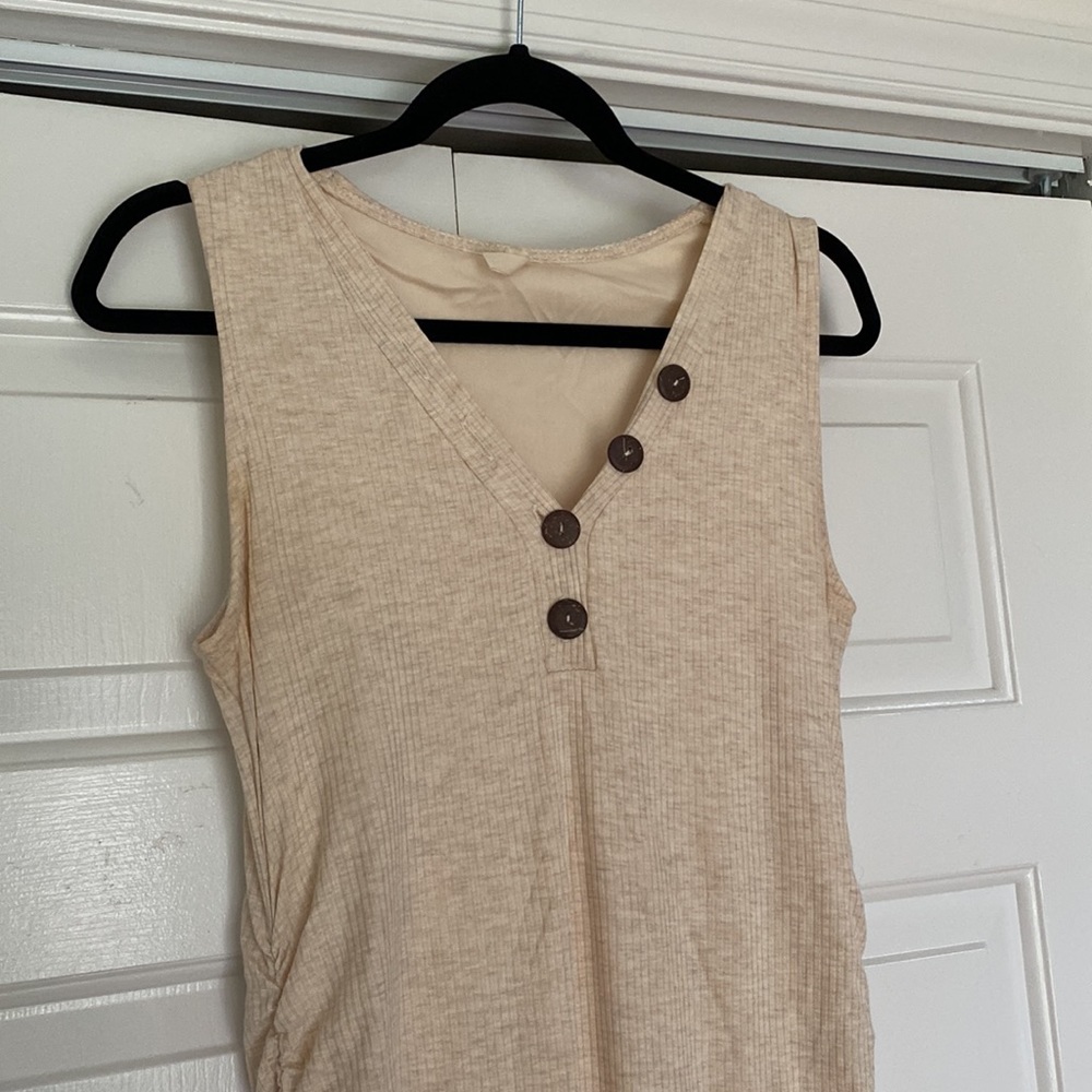 Pinkblush maternity midi cream dress